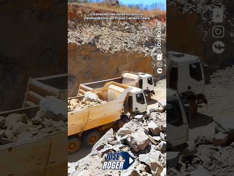 Escavações nas obras da #transnordestina em #piquetcarneiro #ceará #fyp #escavator #shorts #viral