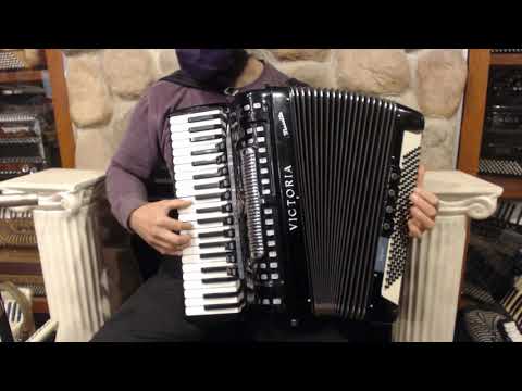 4741 - Black Victoria Super Musette Piano Accordion LMMM 41 120 $3999