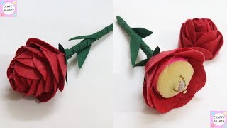 DIY Flower Ring Box / Valentine's Day Gift Idea / Rose Day Gift/ Propose Day Gift idea/ DIY RING BOX