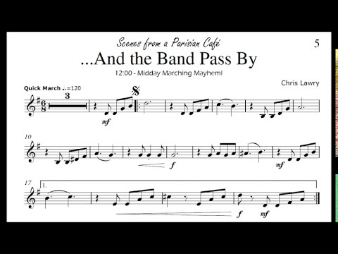 And the Band Pass By (Chris Lawry) Bb Clarinet & Piano [from Scenes from a Parisian Cafe]