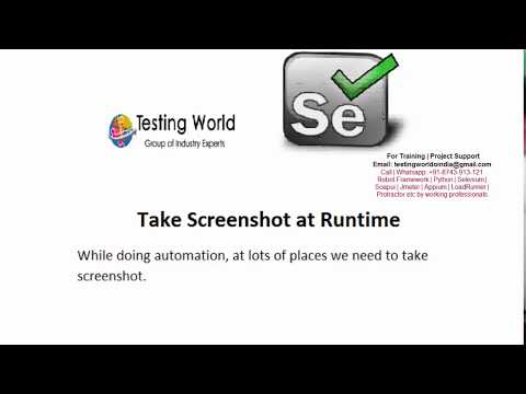 Selenium Python : How to Take Screenshots[Call/WhatsApp: +91-8743-913-121 to Buy Full Course] Video