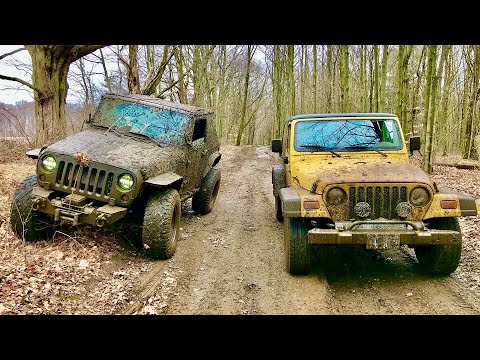 Full Day Offroading And Mudding In The Wrangler TJ 4K