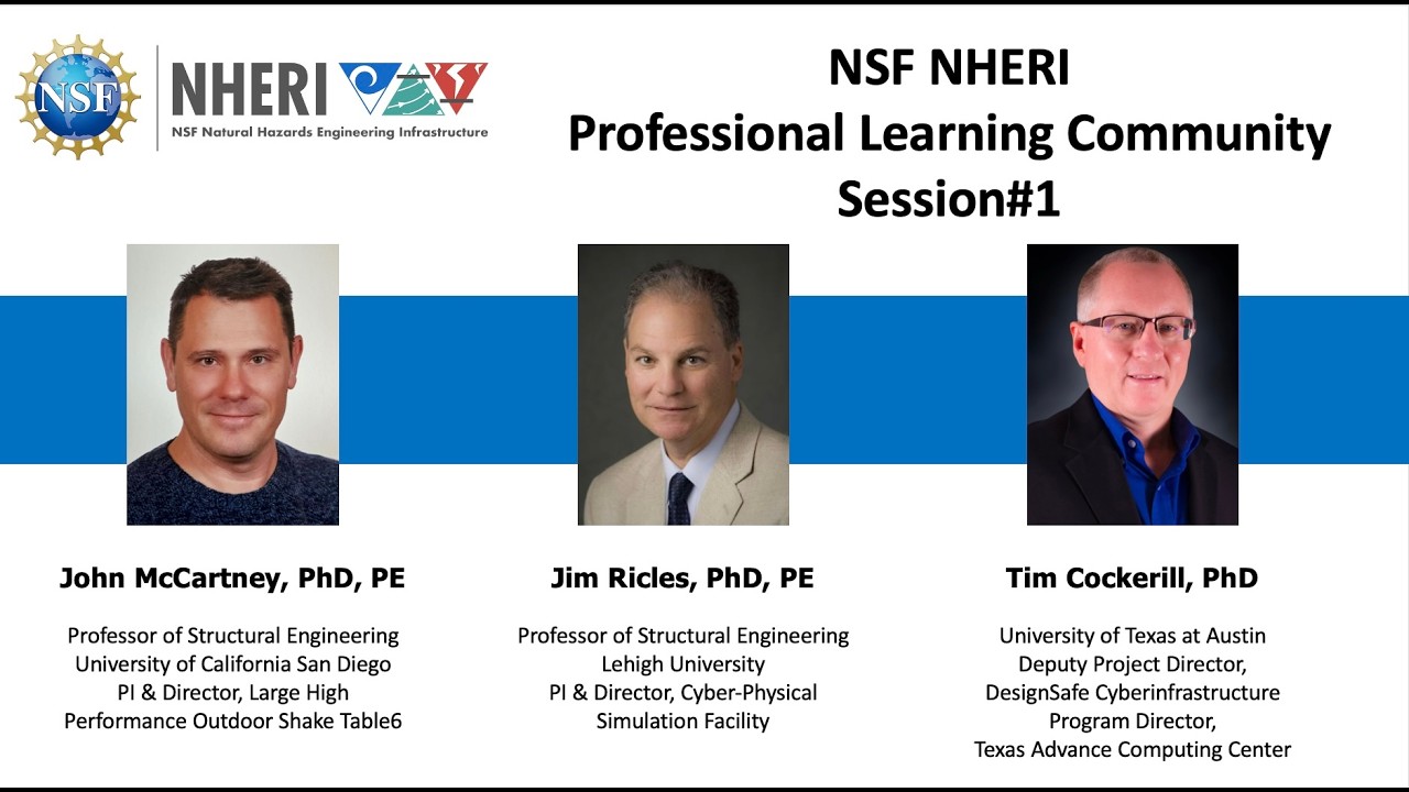 2026 NSF NHERI PLC Session#1: UCSD LHPOST6, Lehigh C-PS, & DesignSafe