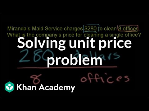 Solving unit price problem