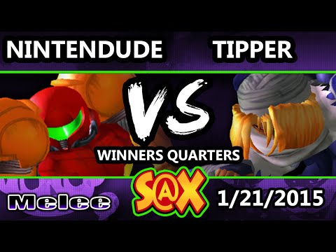 S@X - Tipper (Sheik) Vs. Apex | Nintendude (Samus) SSBM Winners Quarters - Melee