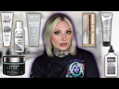 COMPARING ALL MY SILVER/GREY/BLONDE HAIR DYE SWATCHES 🤍🩶