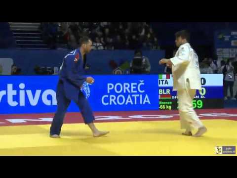 Judo 2016 European Championships Kazan: Basile (ITA) - Shershan (BLR) [-66kg] bronze