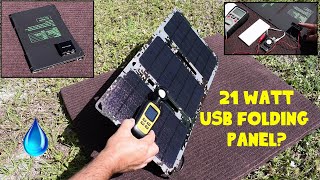 5V USB Waterproof Folding Solar Panel Test!