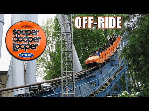 Off-ride footage of a Sooperdooperlooper train