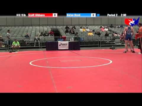 Scott Gibbons vs. Nolan Boyd at 2013 Junior Nationals - FILA - FS