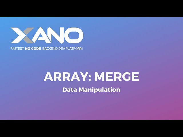 Array: Merge