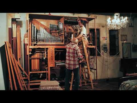 Photo of pipe organ workshop