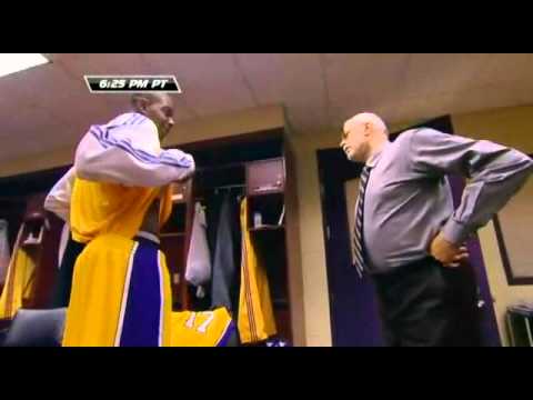 Phil Jackson Fines Andrew Bynum (Actual Footage)