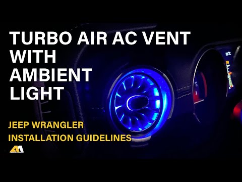 JEEP WRANGLER JL/ JT TURBO AIR AC VENT WITH AMBIENT LIGHT INSTALLATION | AMOffRoad