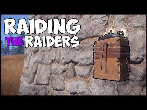 Satchel Raiding Our Roof Camping Raiders!!!! (Rust Survival)