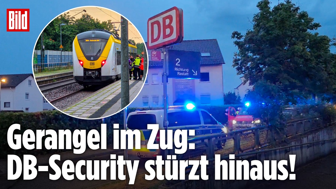Attacke bei Ticketkontrolle: Bahnmitarbeiter stürzt bei 120 km/h aus Zug!