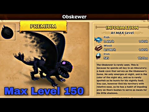 New Premium OBSKEWER Max Level 150 Titan Mode - New Premium Small Shadow - Dragons:Rise of Berk