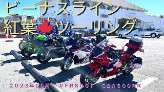 ２０２３年１０月　ビーナスライン　紅葉ツーリング　ＶＦＲ８００Ｆ　ＣＢＲ６００ＲＲ