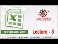 3 MS Excel 2007 Home Tab Complete Course In Urdu Hindi