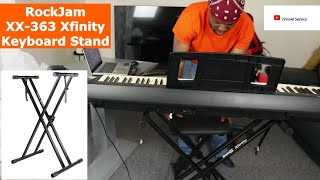 Video thumbnail for How to Set Up /Adjust the Height of RockJam XX-363 Xfinity Double Braced Keyboard Stand & Overview by Vinnel Service