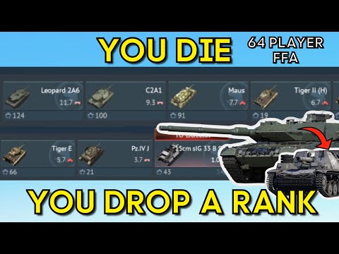 YOU DIE, YOU DROP A RANK - 64 Player FFA (ATTEMPT) - WAR THUNDER