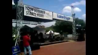 Charlie Sayles playing harmonica and singing the blues at Columbia Town Festival