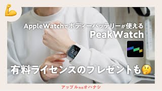 【AppleWatch】体力ゲージで健康管理 AppleWatchでボディーバッテリーが使えるPeakWatch