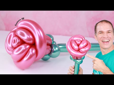 FLORES CON GLOBOS 🌹 Como hacer flores con globos - globoflexia y figuras con globos - Gustavo gg