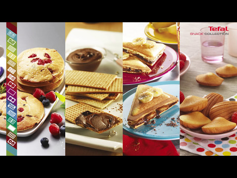 Snack Collection Tefal XA800112 Sumuštinių kepimo plokštės, Juodos spalvos video