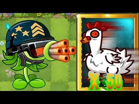 Every Plants Max Level VS 50 Animal Zombies - PvZ 2 Challenge
