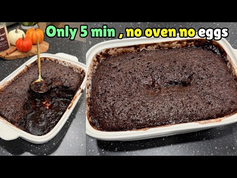 Instant Chocolate Sauce Cake in 5 Minutes | No Oven | No Eggs | No Beater | Most Delicious & Easy 