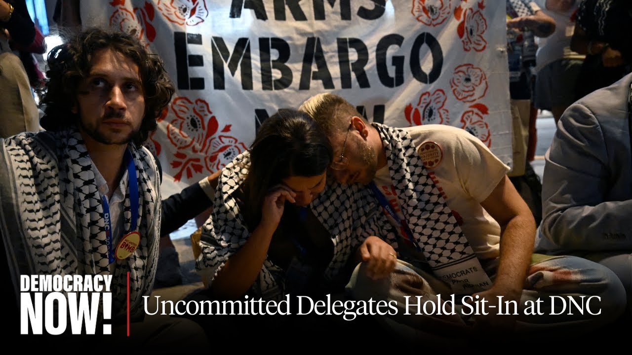 Uncommitted Delegates Launch Sit-In After DNC Rejects Request for a Palestinian Speaker
