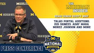 Michigan HC Dusty May talks portal additions, 2026 signees, Aday Mara/Morez Johnson and more
