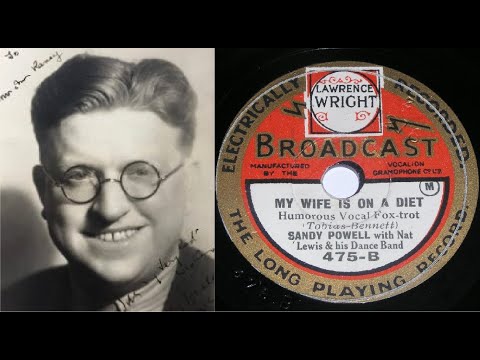 78 RPM – Nat Lewis & Band (with Sandy Powell)  My Wife Is On A Diet (1929)
