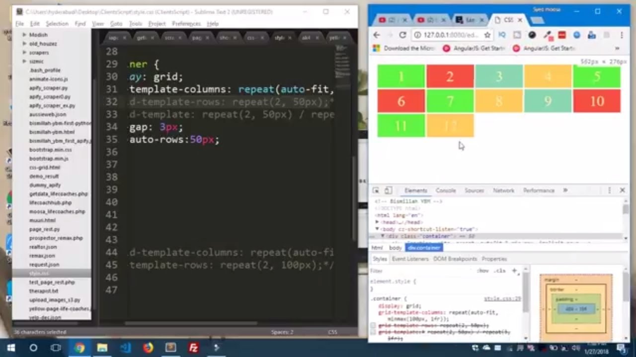 CSS Grid - Fraction Units, Repeat, Auto-Fit, MinMax and Implicit Rows
