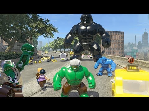 Stanlee (Transformation) vs Big Black Hulk vs A-Bomb - LEGO Marvel Super Heroes Games
