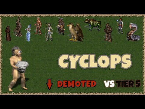 Cyclops DEMOTED vs all level 5 units in Heroes 3