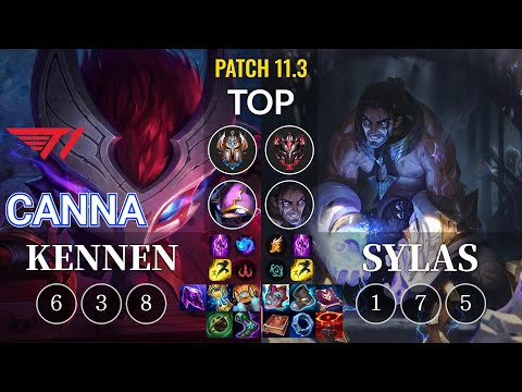 T1 Canna Kennen vs Sylas Top - KR Patch 11.3