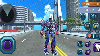 Optimus Prime Helicopter Truck Transform Fight || Android Gameplay