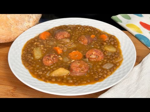 LENTEJAS CON CHORIZO. Receta tradicional | Cocina A Buenas Horas