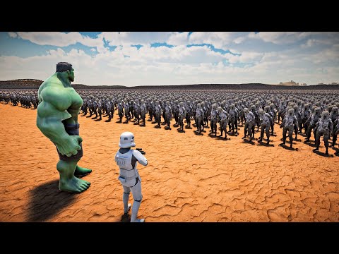Hulk and stormtrooper fight against 1,000,000 female zombies