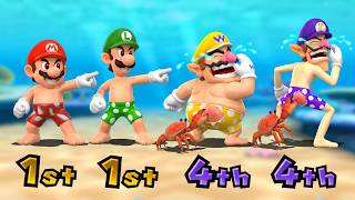 【マリオパーティシリーズ】水中ミニゲーム頂上決戦！マリオ VS ルイージ VS ワリオ VS ワルイージ