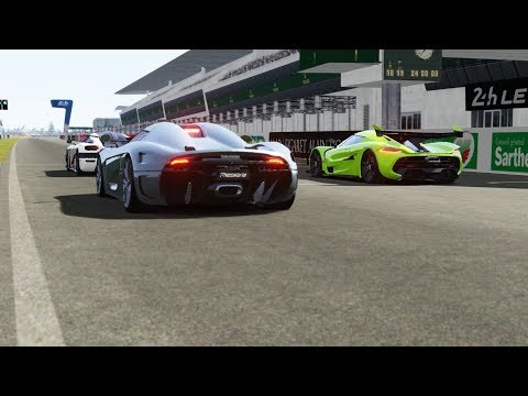 Koenigsegg One:1 vs Koenigsegg Regera vs Koenigsegg Jesko at La Sarthe no Chicane