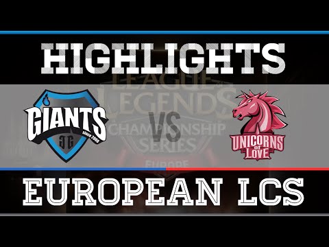 EU LCS Spring 2015 Highlights : Giants vs Unicorns Of Love (W5D2)