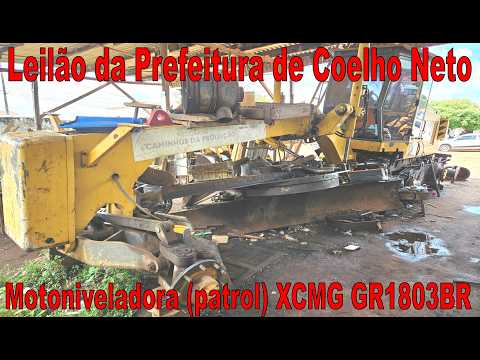 Leilão da Prefeitura de Coelho Neto/MA: Motoniveladora (patrol) XCMG GR1803BR - lote 27