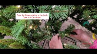 How to open and connect the New Hampshire Pine Pre Lit Christmas Tree
