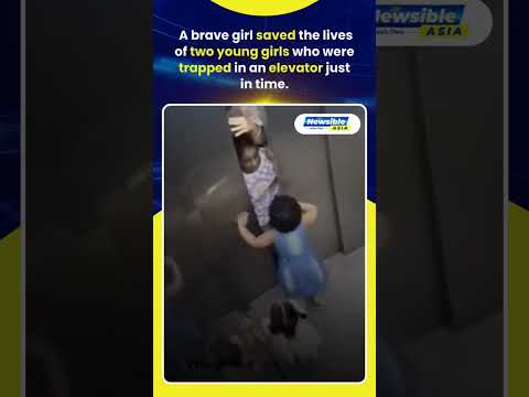 Brave Girl Saves Two Kids Trapped in Elevator Viral Rescue Moment