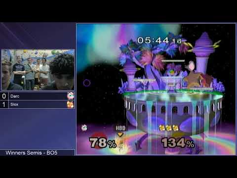 Rock Smash SSBM  - Darc (Jigglypuff) vs. Slox (Fox) - Melee WSF