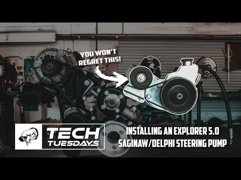 Explorer 5.0L Power Steering Pump w/Serpentine Belt Pulley, Non-AC