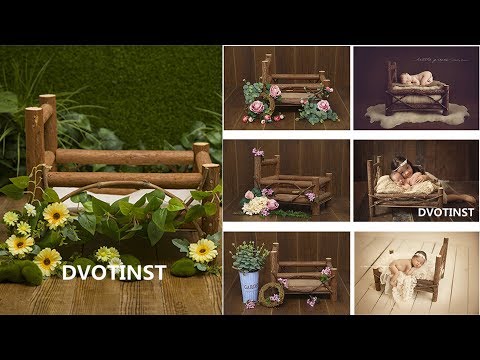 Newborn Baby Photography Props Mini Bed Solid Wood Photo Props #181018